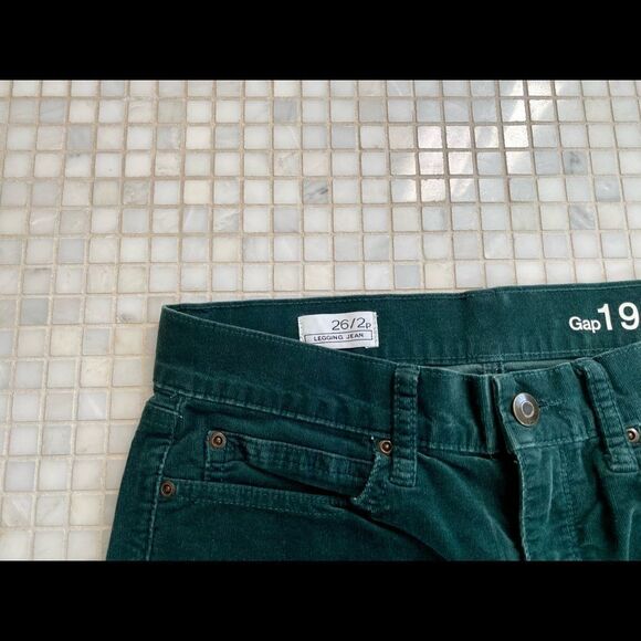 Gap Emerald Green Corduroy Legging Jeans - Picture 3 of 9